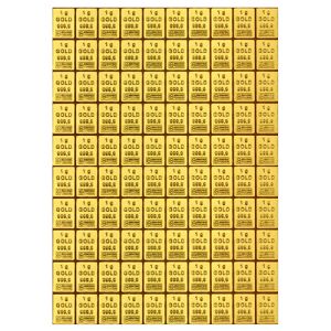 100 x 1g Gold Tafelbarren, diverse Hersteller