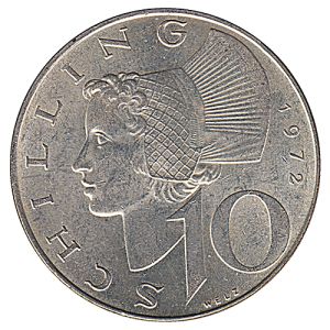 10 Schilling Silbermünze