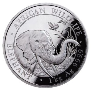 1 kg Silbermünze Somalia Elefant