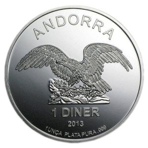 1 oz Silbermünze Andorra Eagle