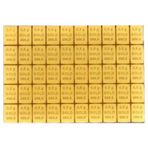 50 x 0,5g Gold Tafelbarren, andere Hersteller