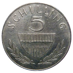 5 Schilling Silbermünze