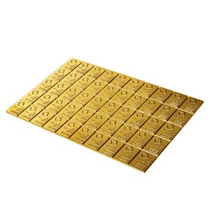 50 x 1g Gold Tafelbarren, diverse Hersteller