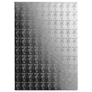 100 × 1g Silber Tafelbarren, diverse Hersteller